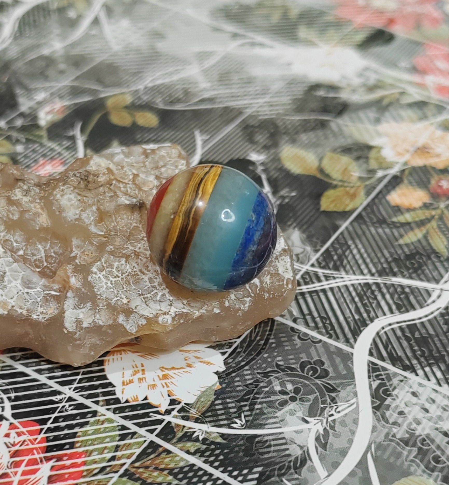 گوی سنگ کوچیک هفت مراکز بدن  معدنی