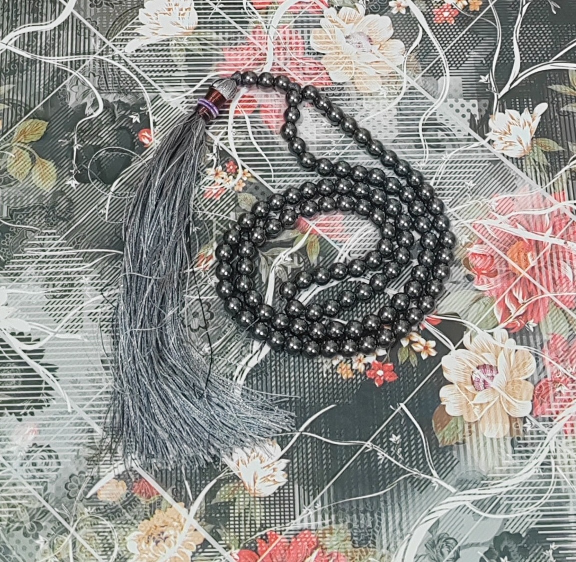 تسبیح سنگ حدید 101 دونه سایز 6 کد 1