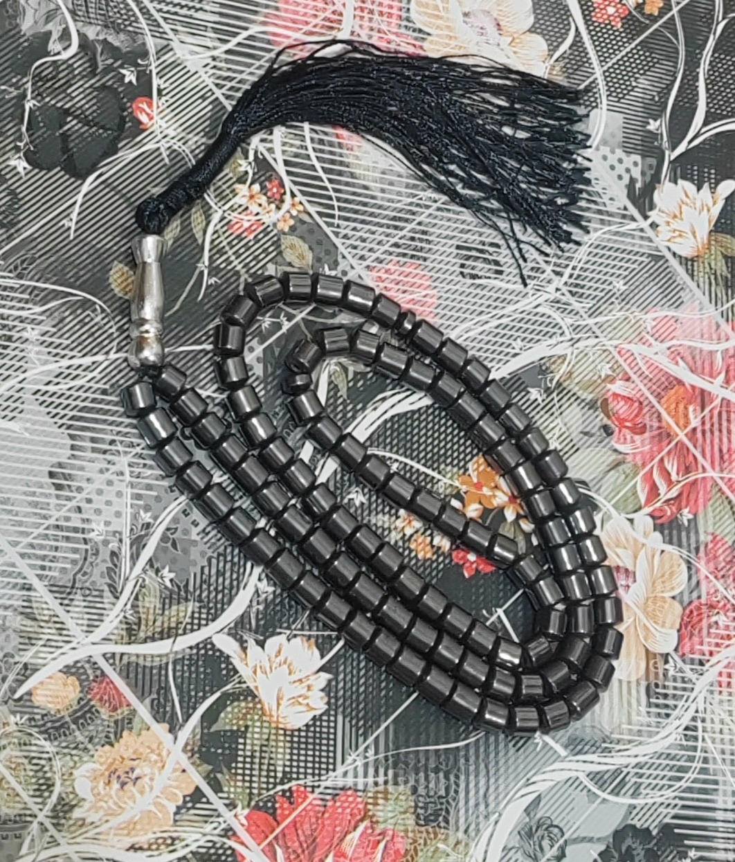 تسبیح سنگ حدید 101 دونه استوانه ای کد 2