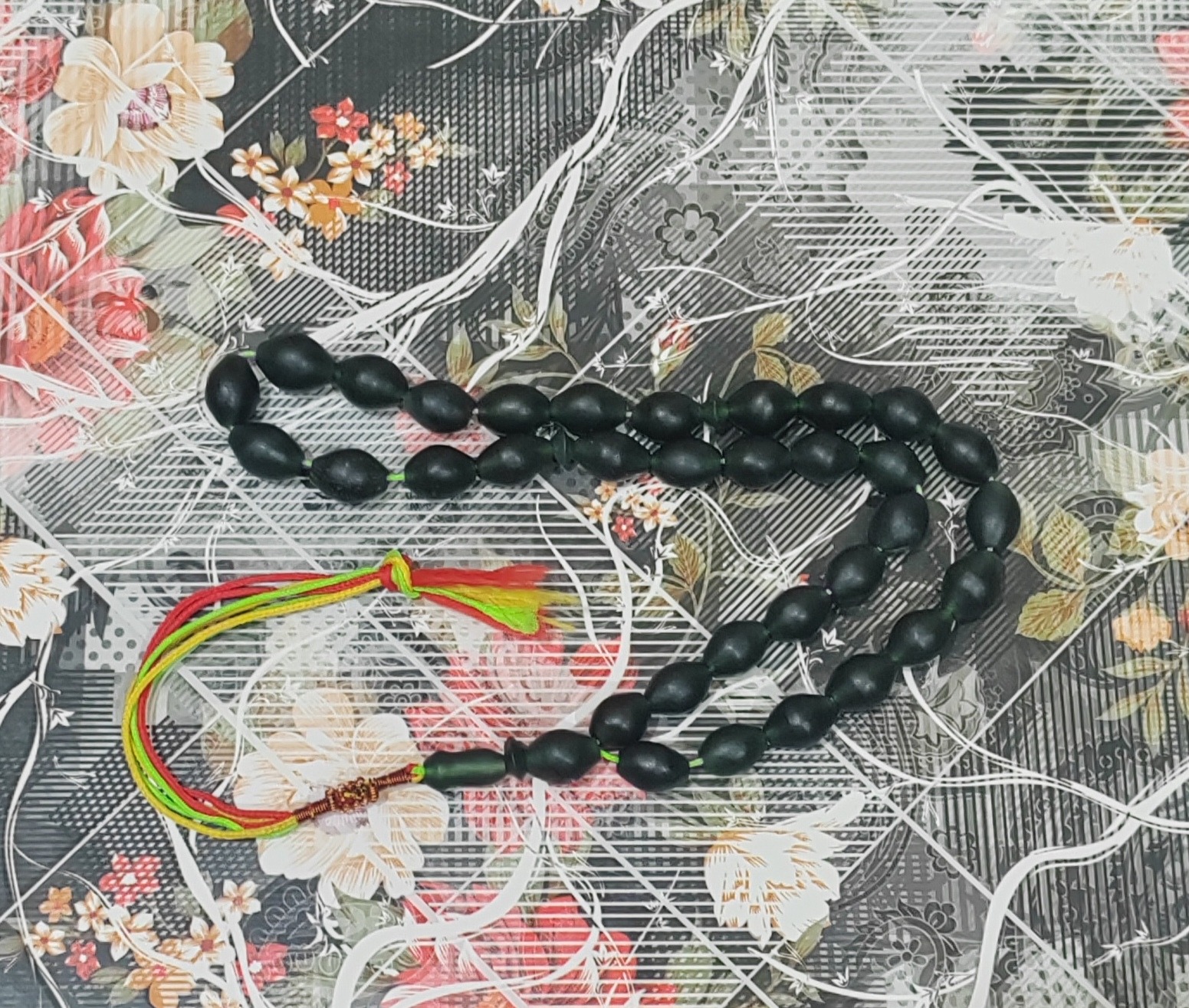 تسبیح سنگ شاه مقصود جلال آباد یشم 33 دونه کد 1