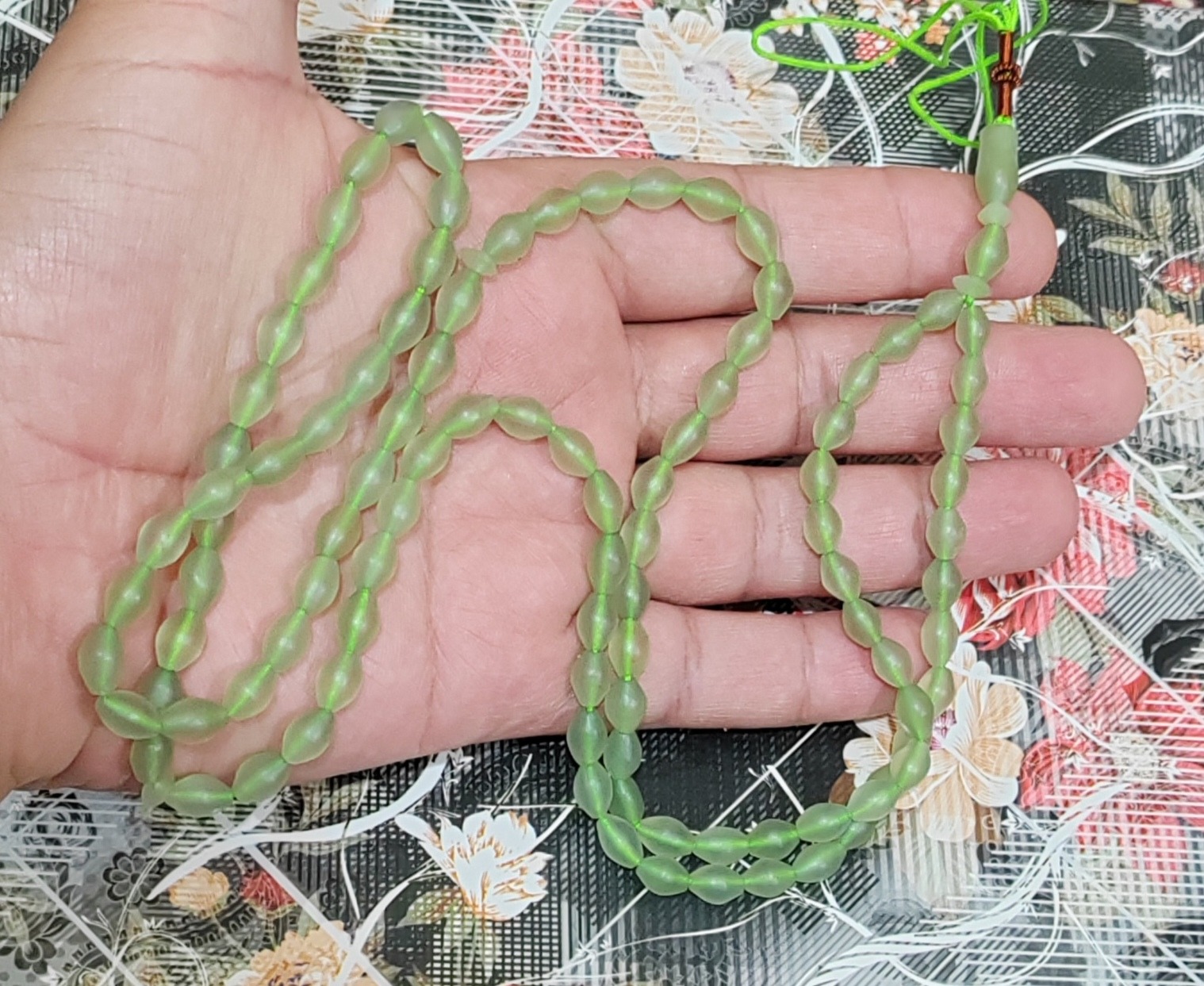 تسبیح سنگ شاه مقصود جلال آباد سبز 101 دونه معدنی