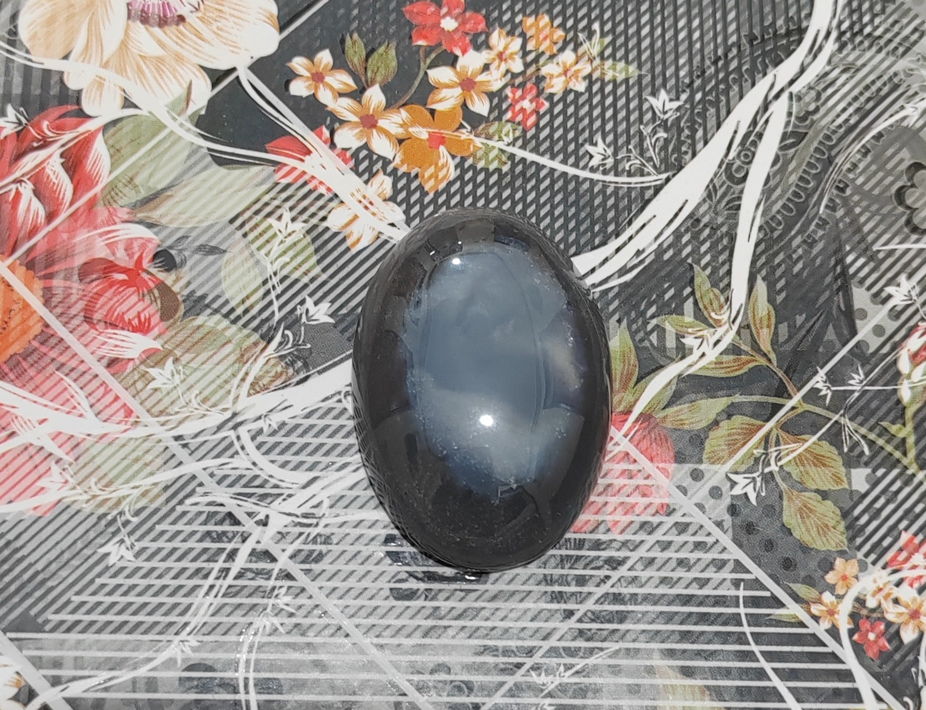 نگین سنگ عقیق منظر ابر کلکسیونی معدنی