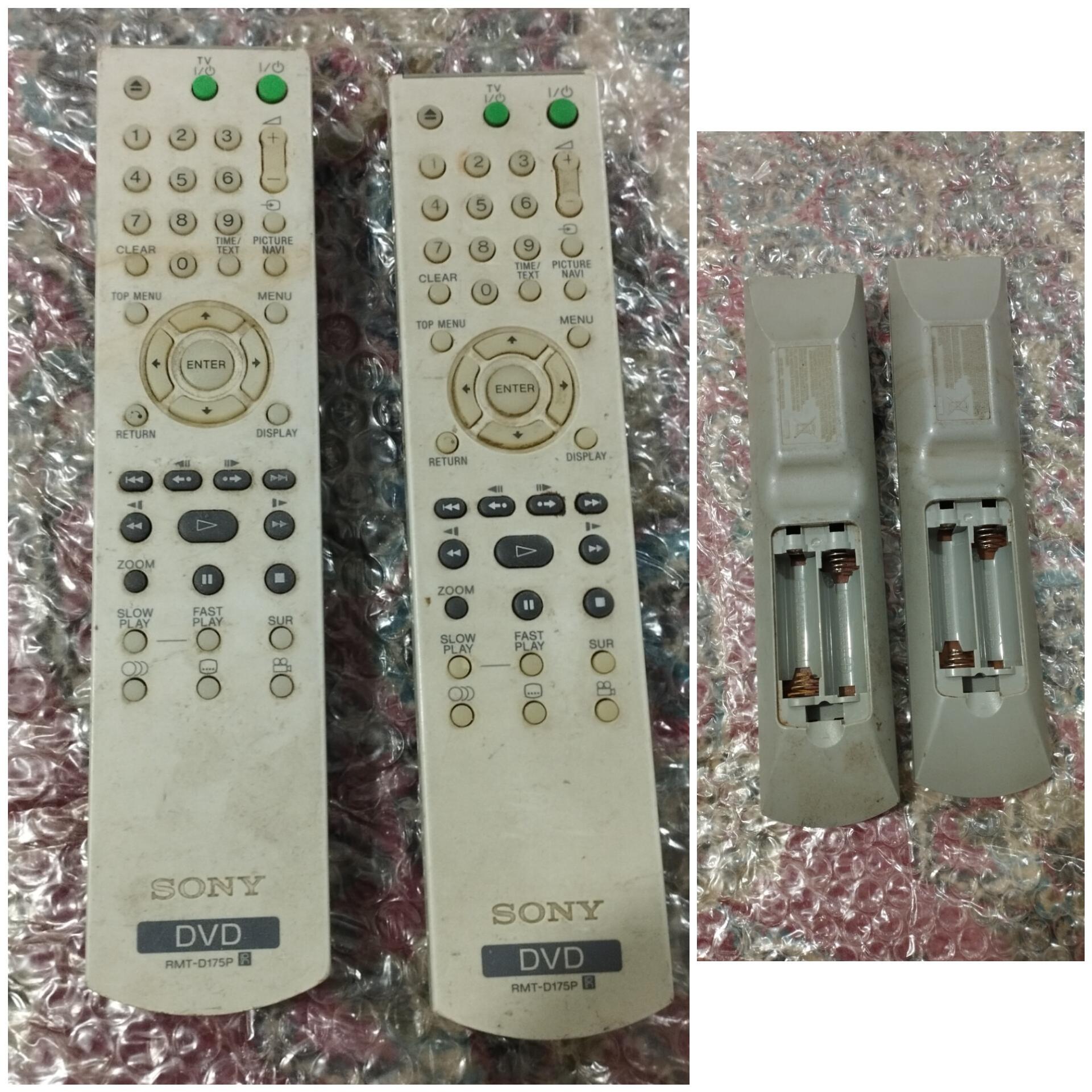 2 عدد کنترل دی وی دی سونی DVD