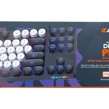 کیبورد گیمنگ jertech dk-600a سفید