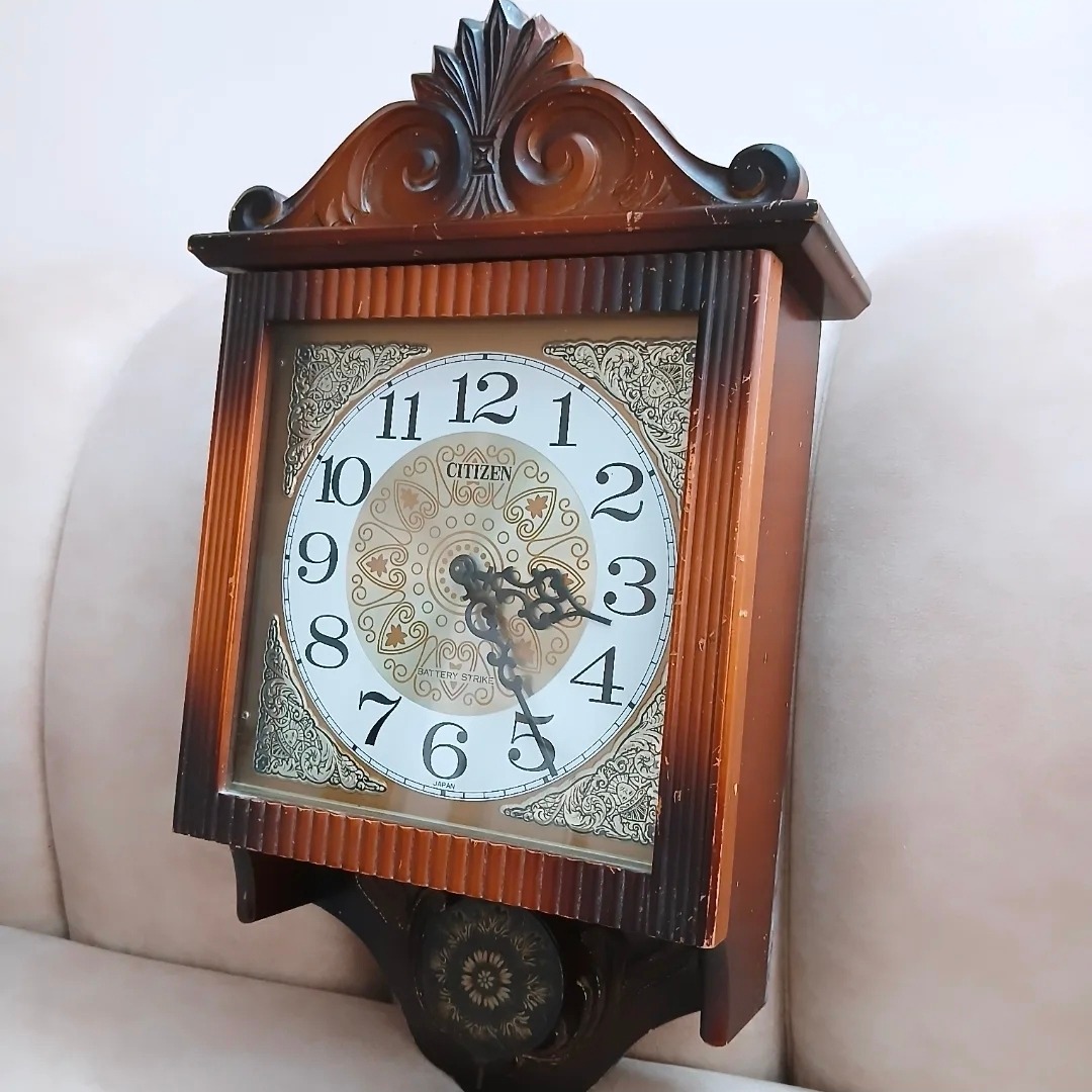 ساعت دیواری تمام چوب برند سیتیزن ژاپن