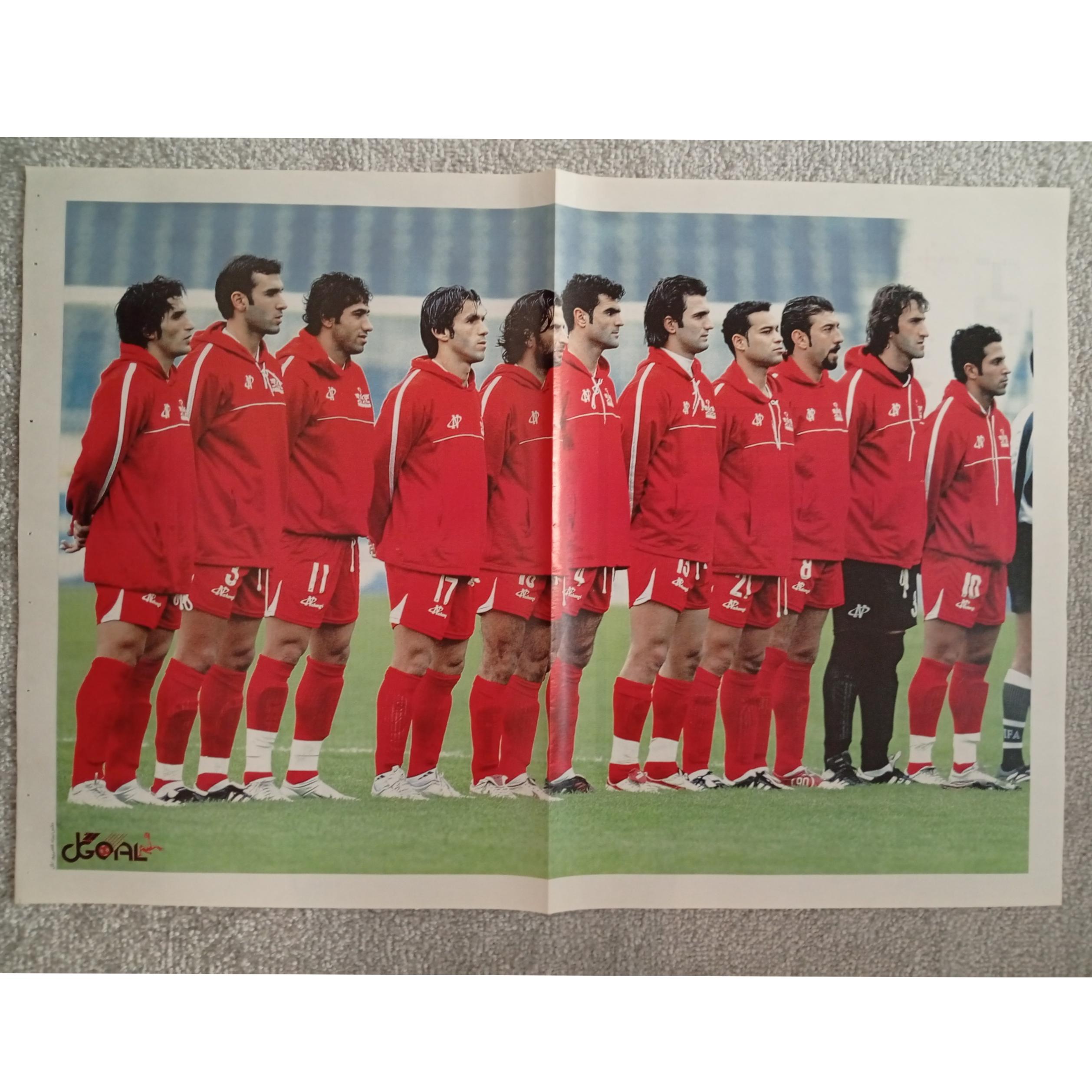 پوستر تیم پرسپولیس قدیم گلاسه بزرگ