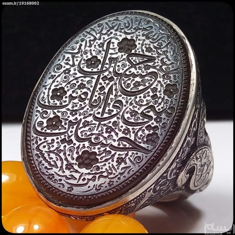 انگشتر فوق کلکسیونی خطی و قلم زنی