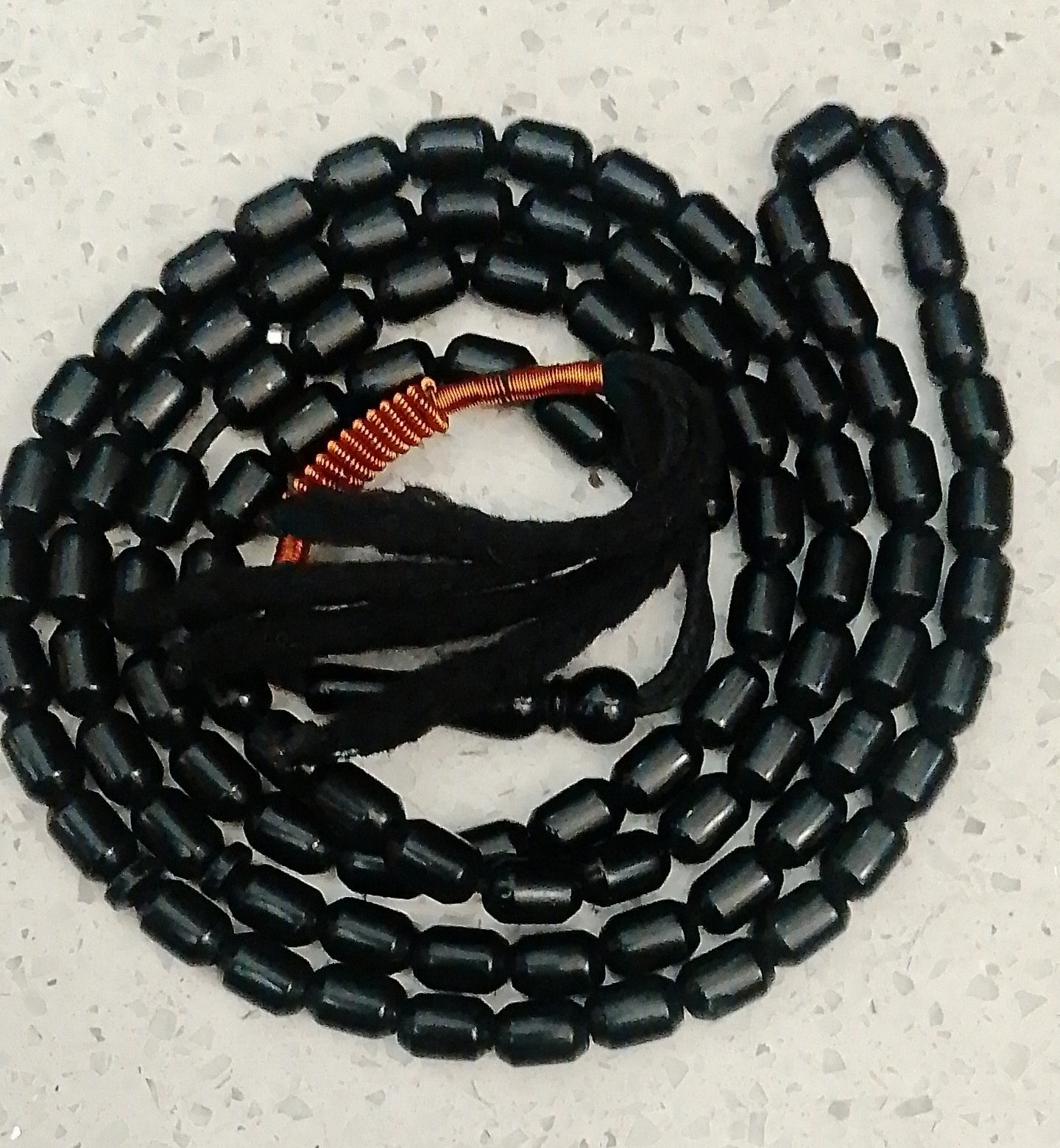 تسبیح کهنه زیبا طرح سنگ