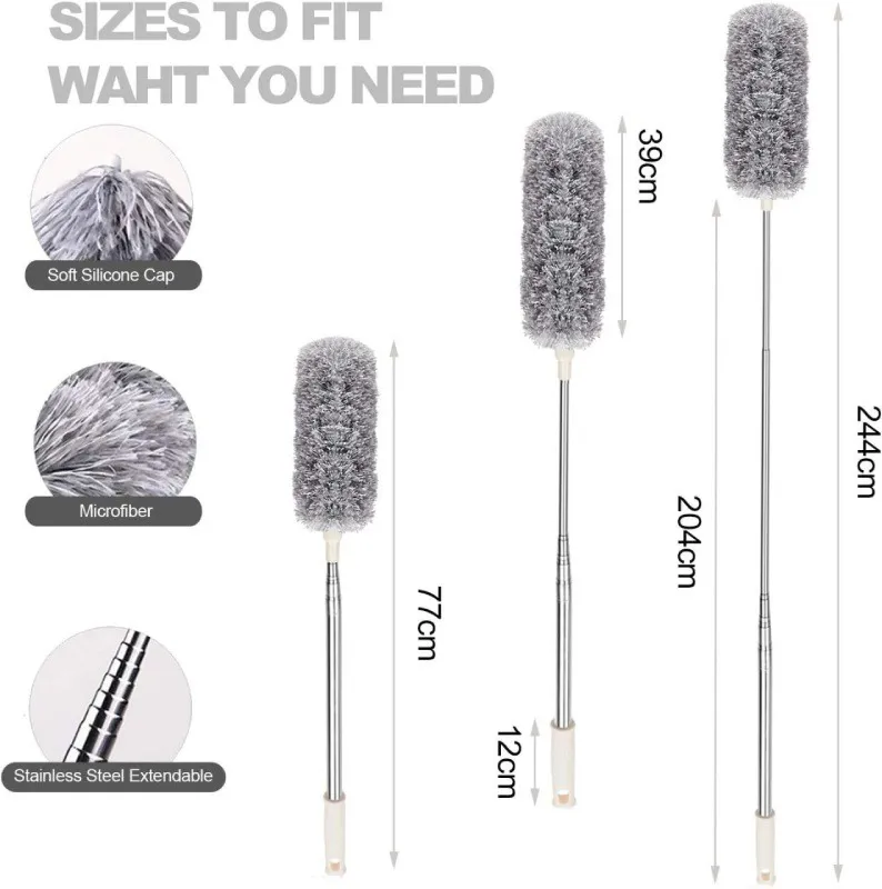 گردگیر دسته بلند تاشو