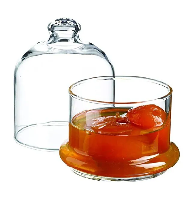 ظرف عسل شیشه ای درب دار