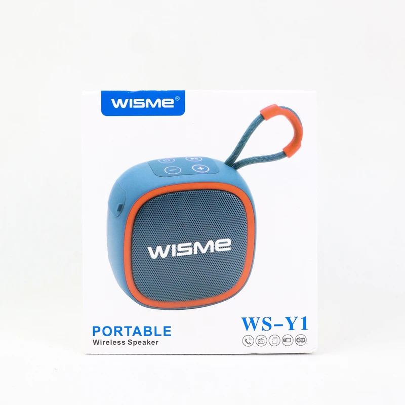 مینی اسپیکر ویسمی Wisme رنگ آبی نارنجی