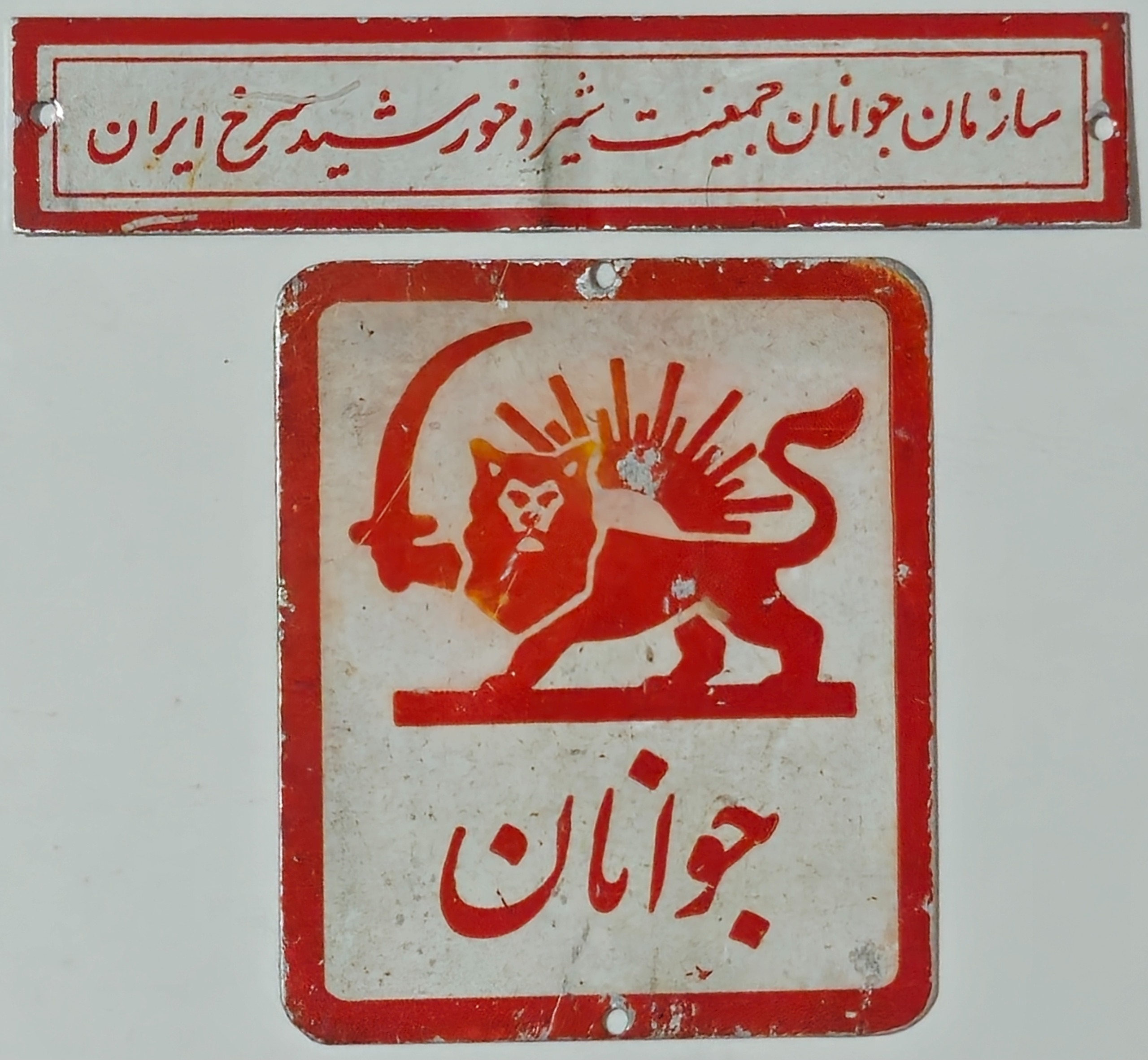 جفت نشان سازمان جوانان جمعیت شیر خورشید سرخ ایران