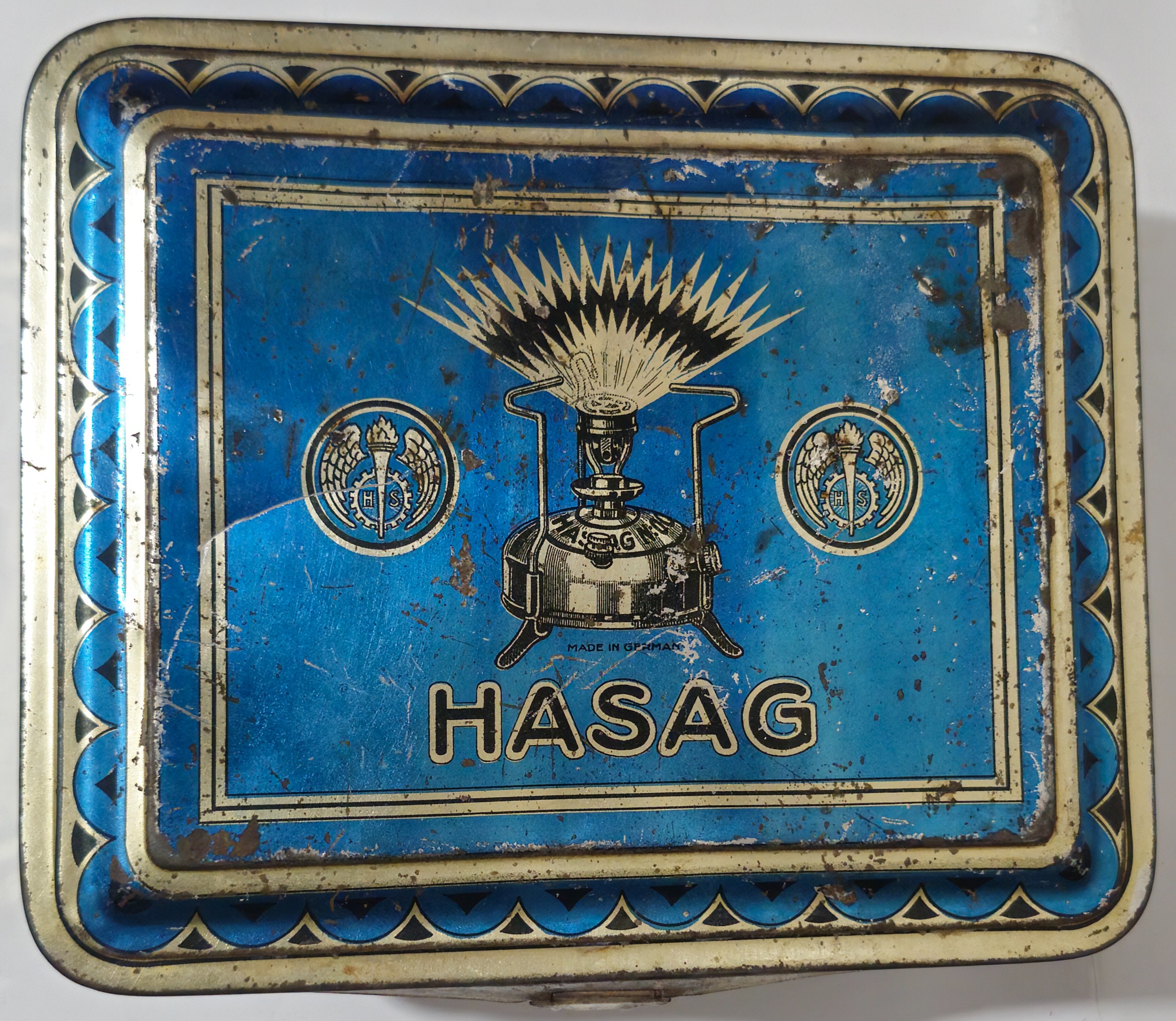 قوطی چراغ پریوسهاساگ HASAG ساخت آلمان دوره پهلوی