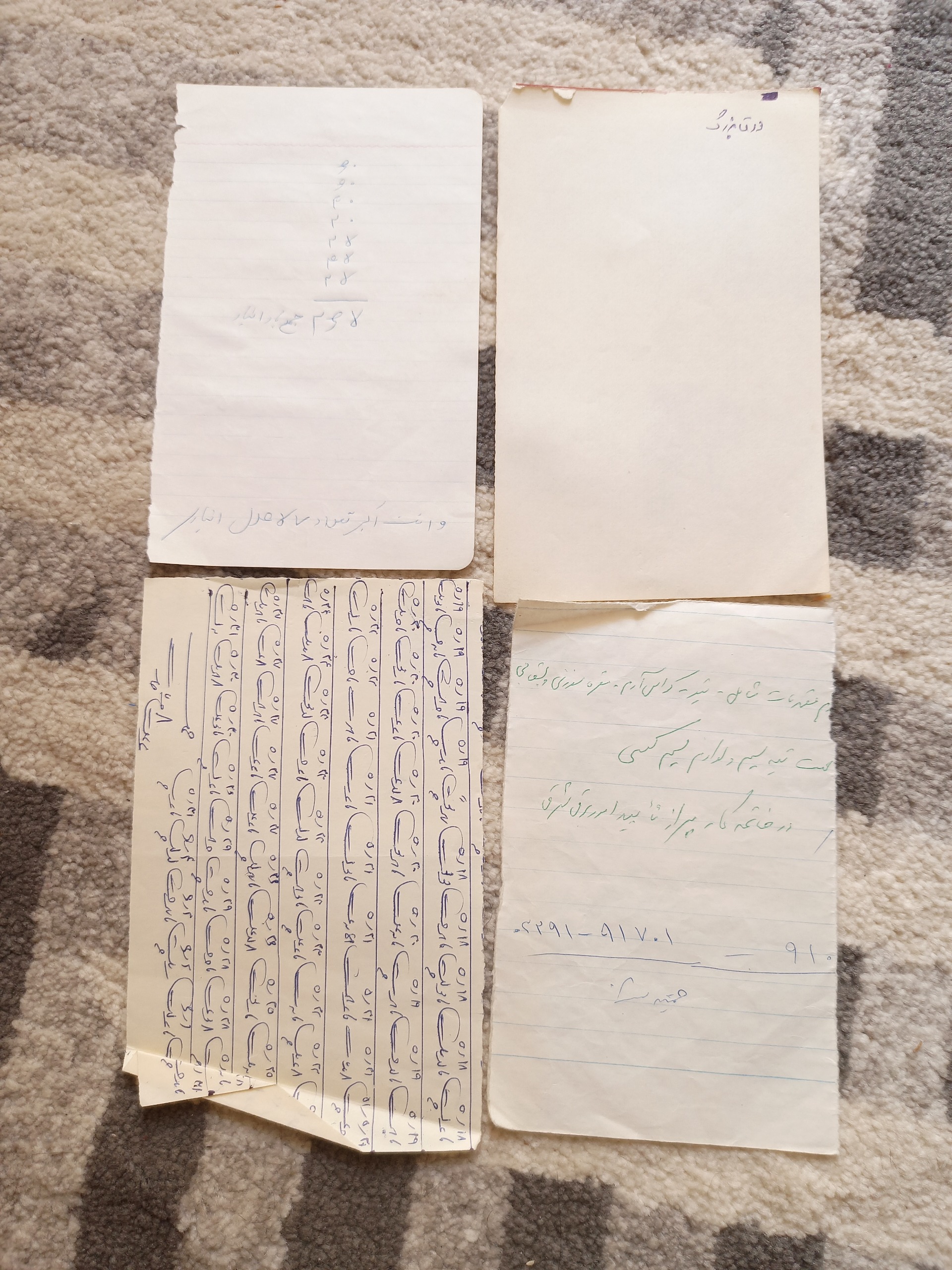 شش برگه متفاوت