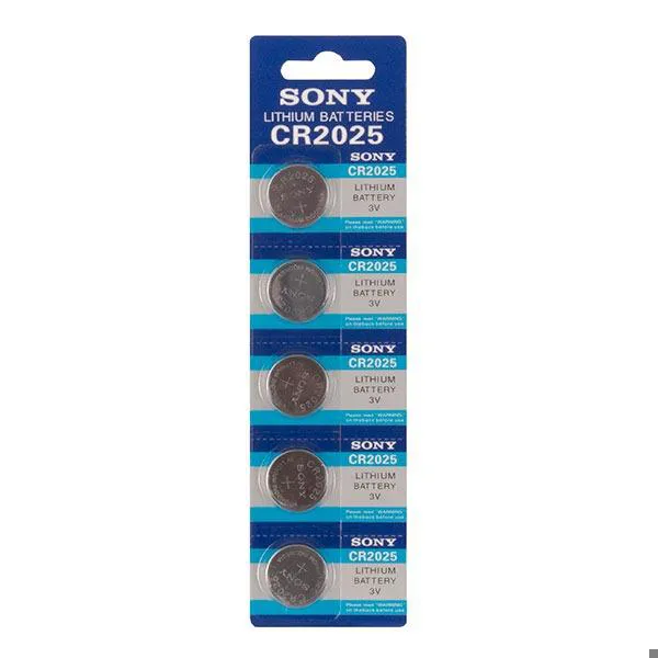 باتری سکه ای 3 ولت سونی CR2025 بسته 5 تایی