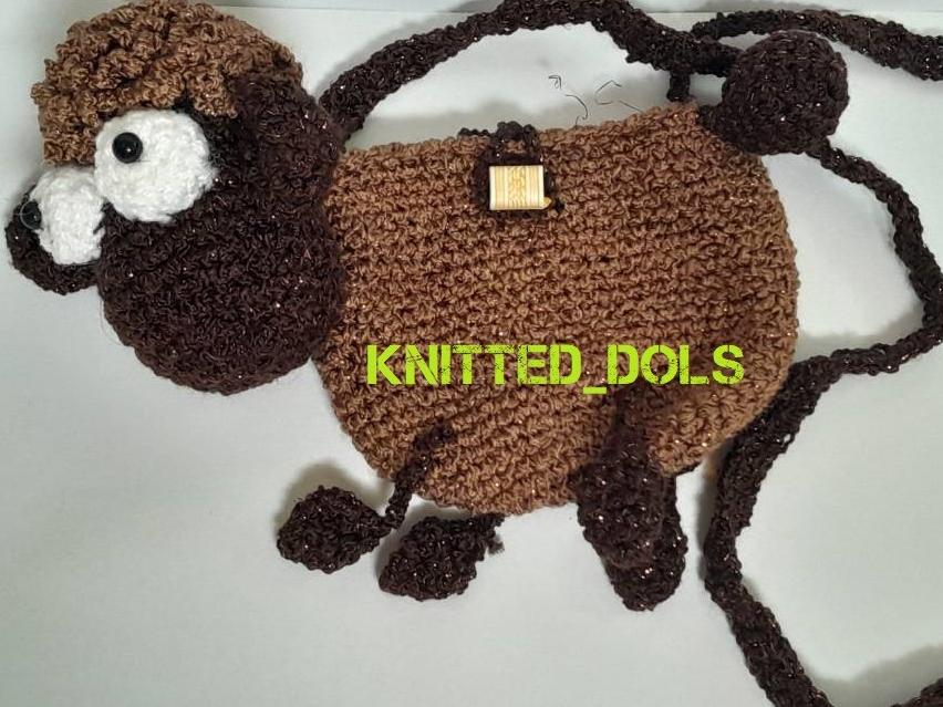کیف عروسک گوسفند ببی بافتنی