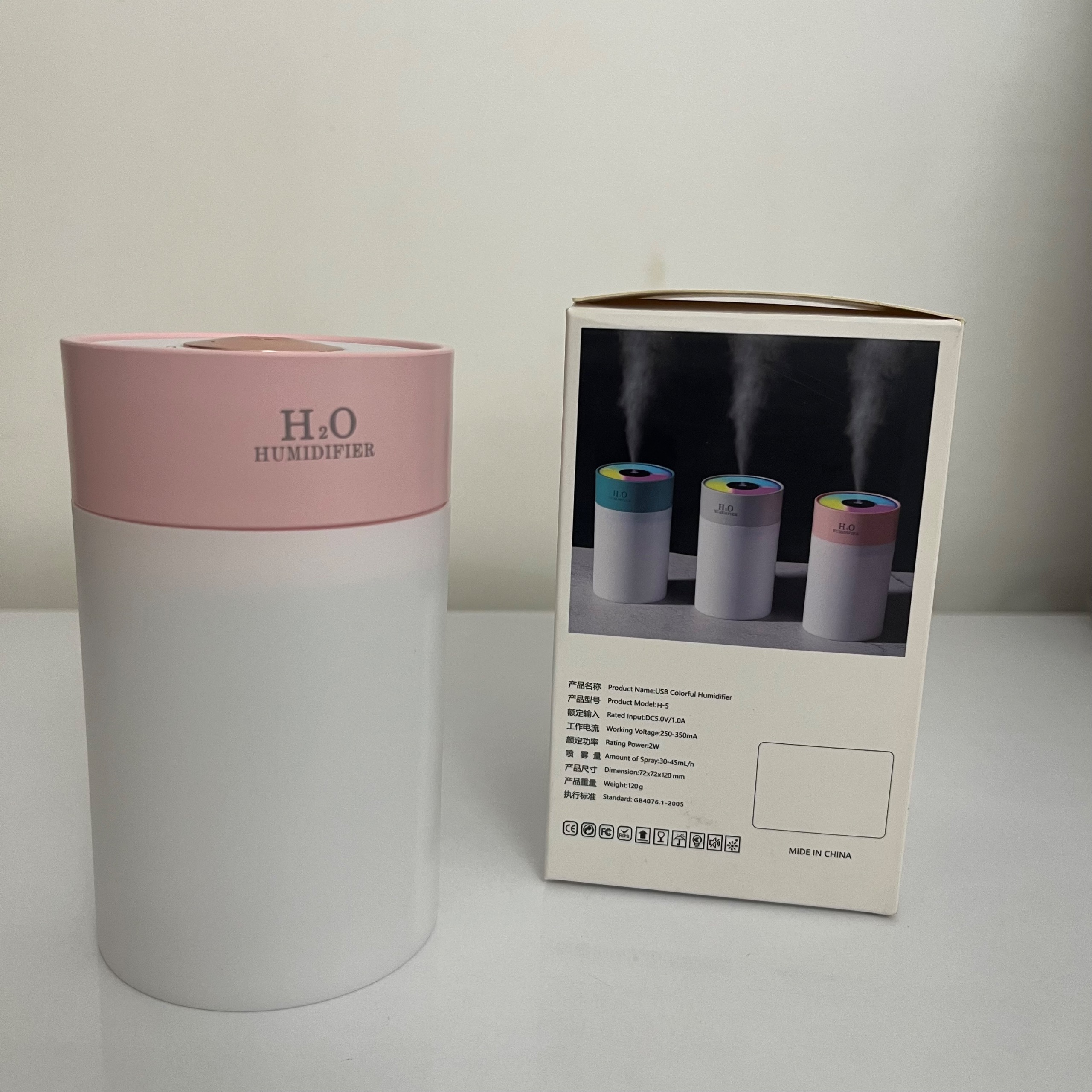 دستگاه رطوبت بخور سرد هفت رنگ RGB مدل h5