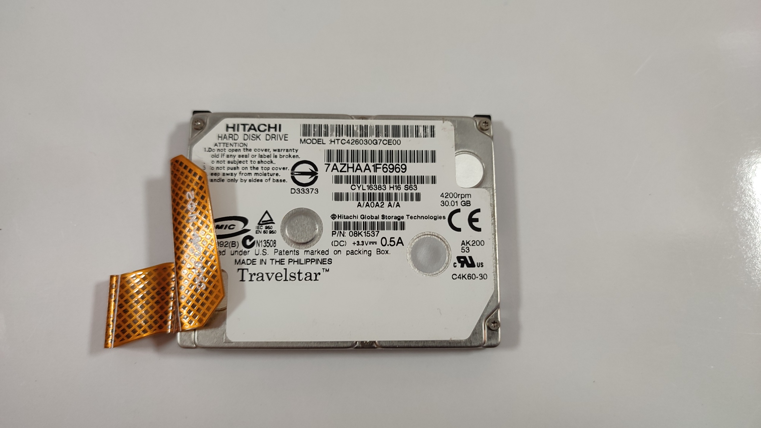 هارد 1.5 اینچ hitachi تست نشده