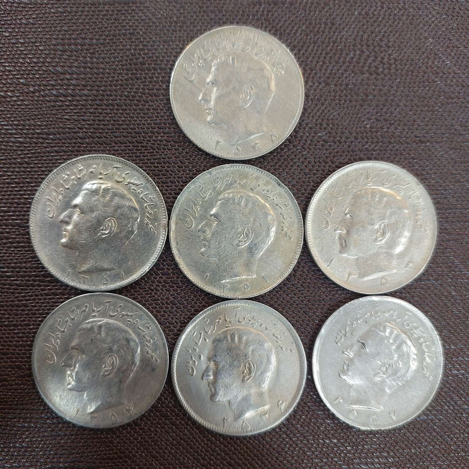7 عدد سکه 20 ریالی پهلوی