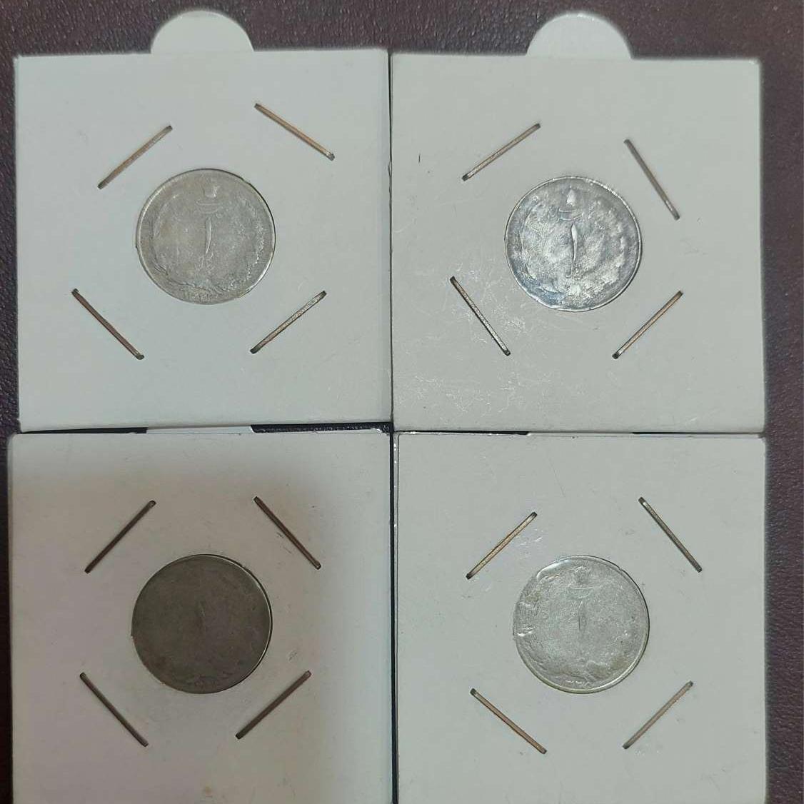 4سکه 1 ریالی نقره محمد رضا شاه به قیمت نقره