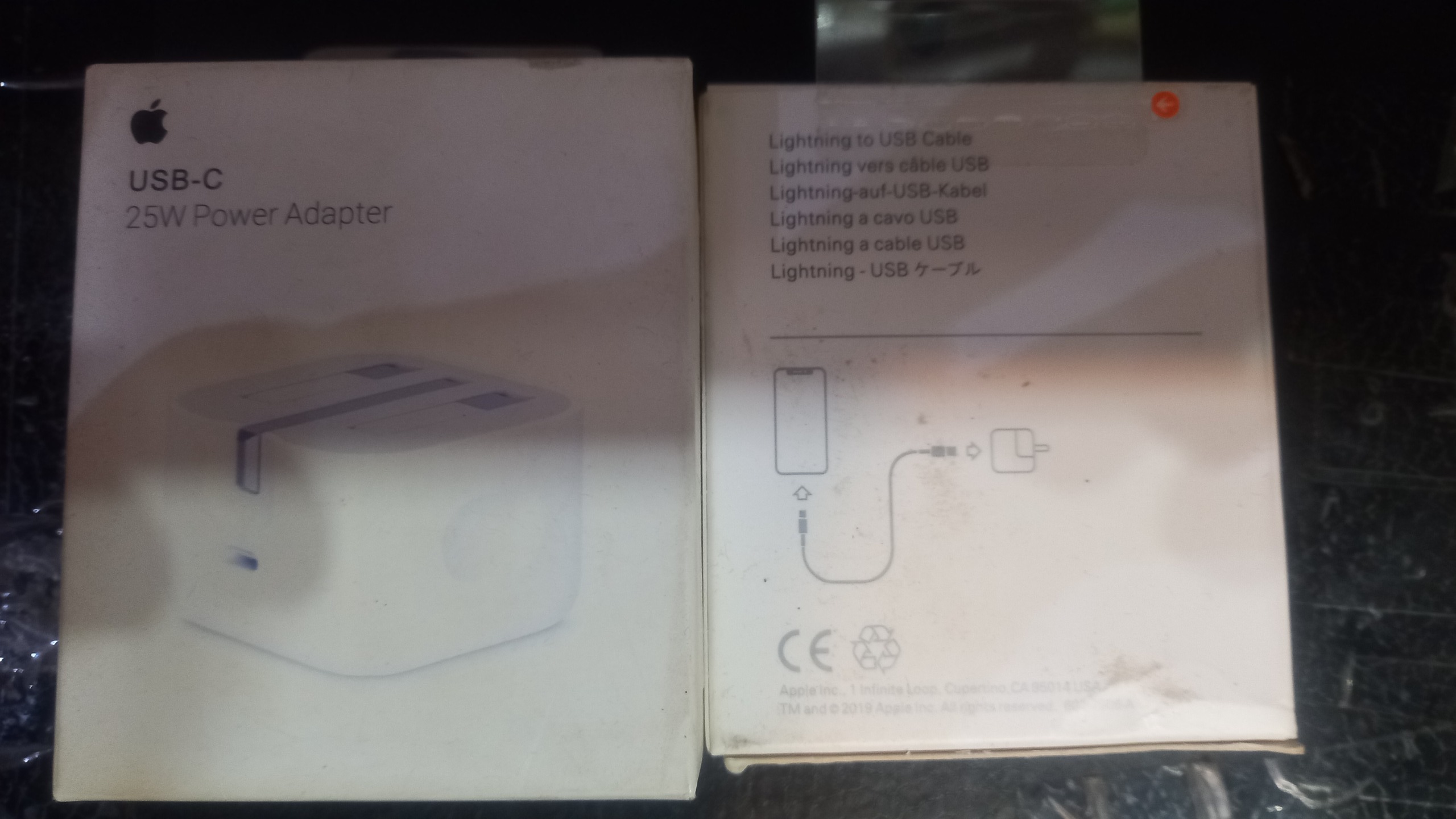 شارژر اصلی اپل استوری25wآیفون13و14همراه کابل