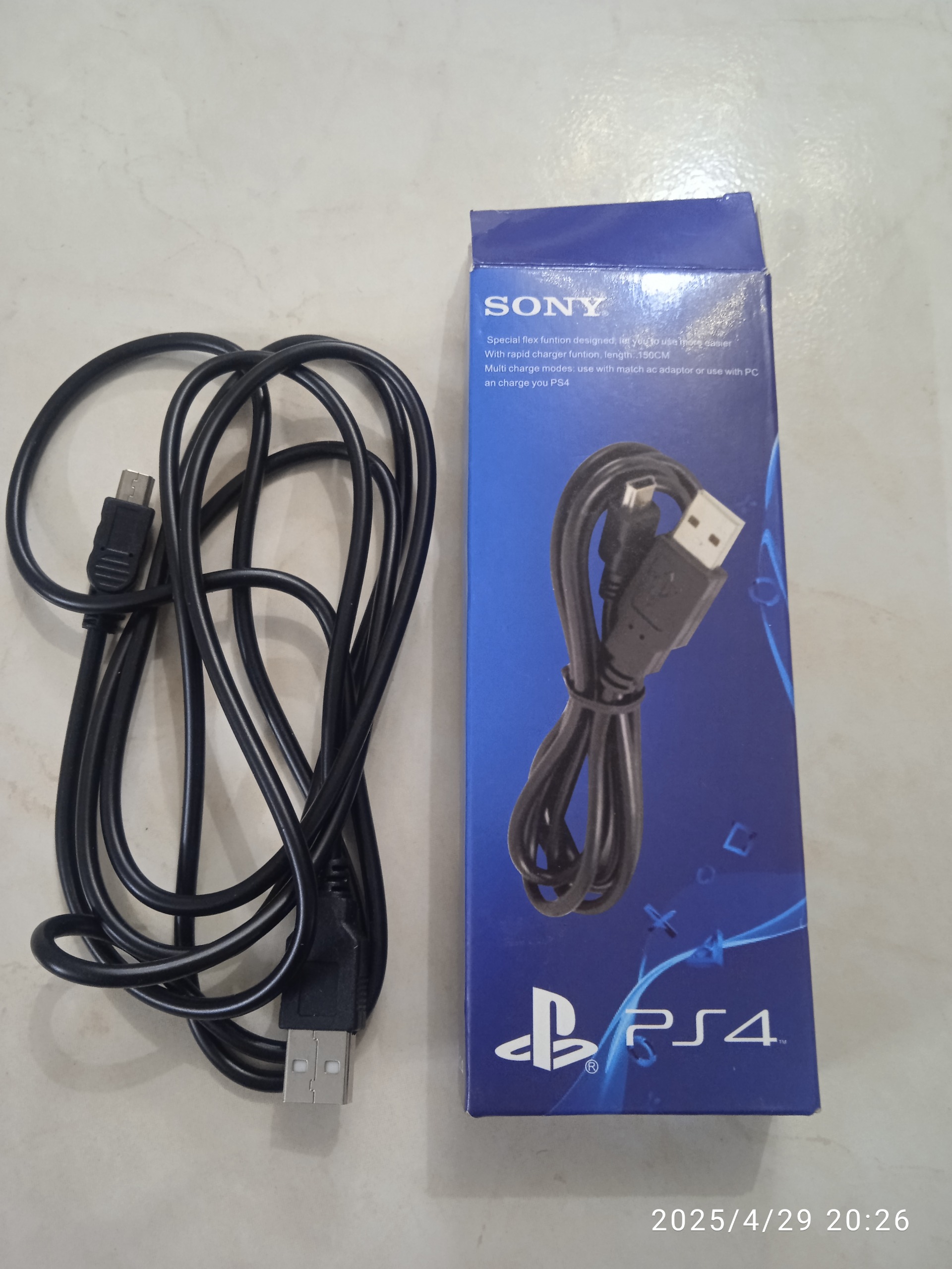 کابل شارژ دسته PS4 (توضیحات)