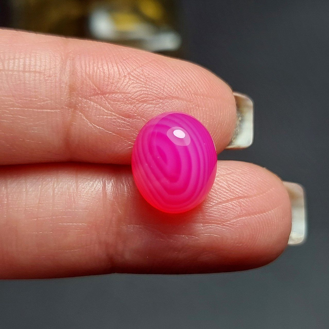  نگین سنگ عقیق صورتی سلیمانی معدنی m1005