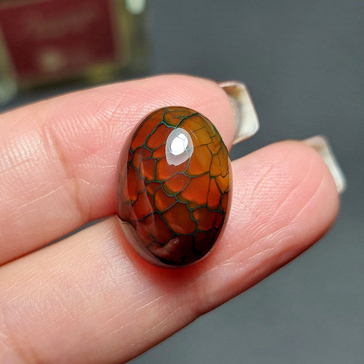 نگین سنگ عقیق دراگون معدنی m1023