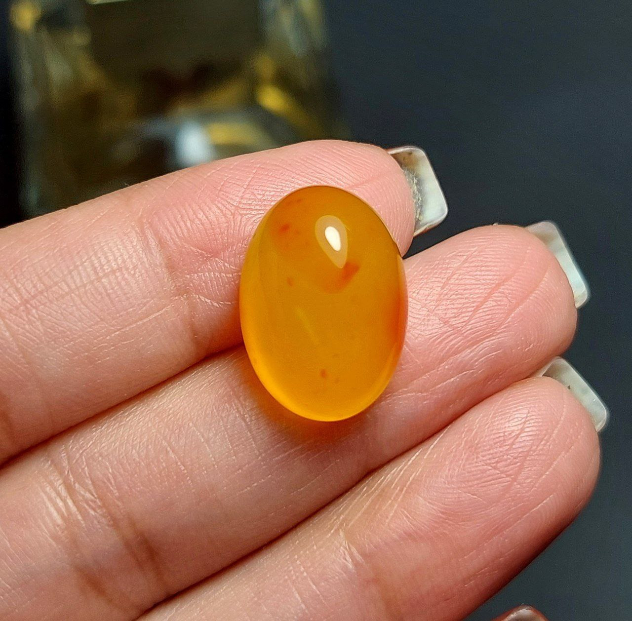 نگین سنگ عقیق آبنباتی معدنی m1028