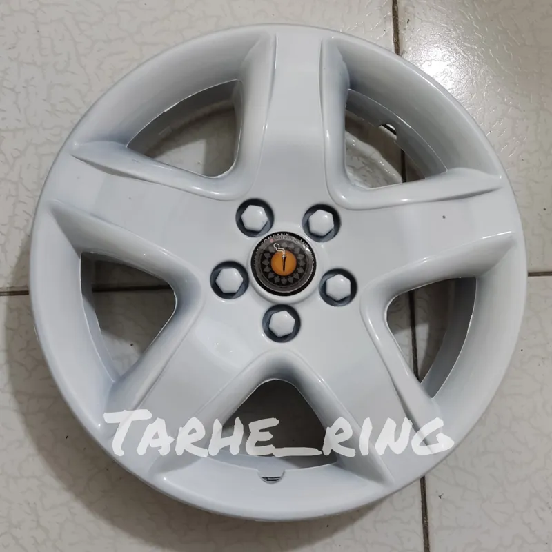 قالپاق طرح رینگ پراید تیبا 5پر سفید رنگ سایز13