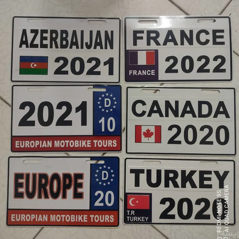 پلاک دکوری موتور و ماشین فلزی ترکیه آذرباییجان