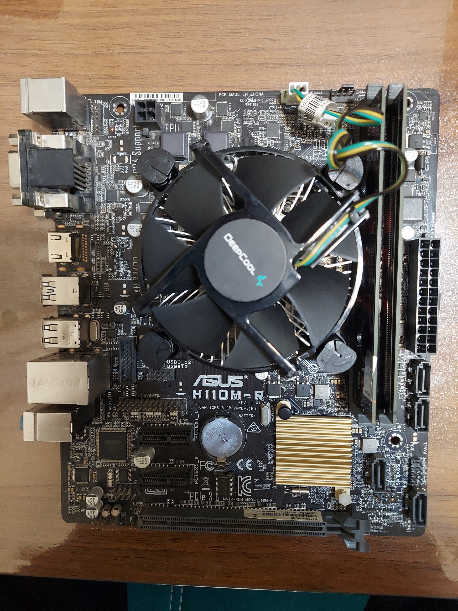 باندل ASUS H110M-R و CPU i5 7600 و 8 گیگ رم 2400