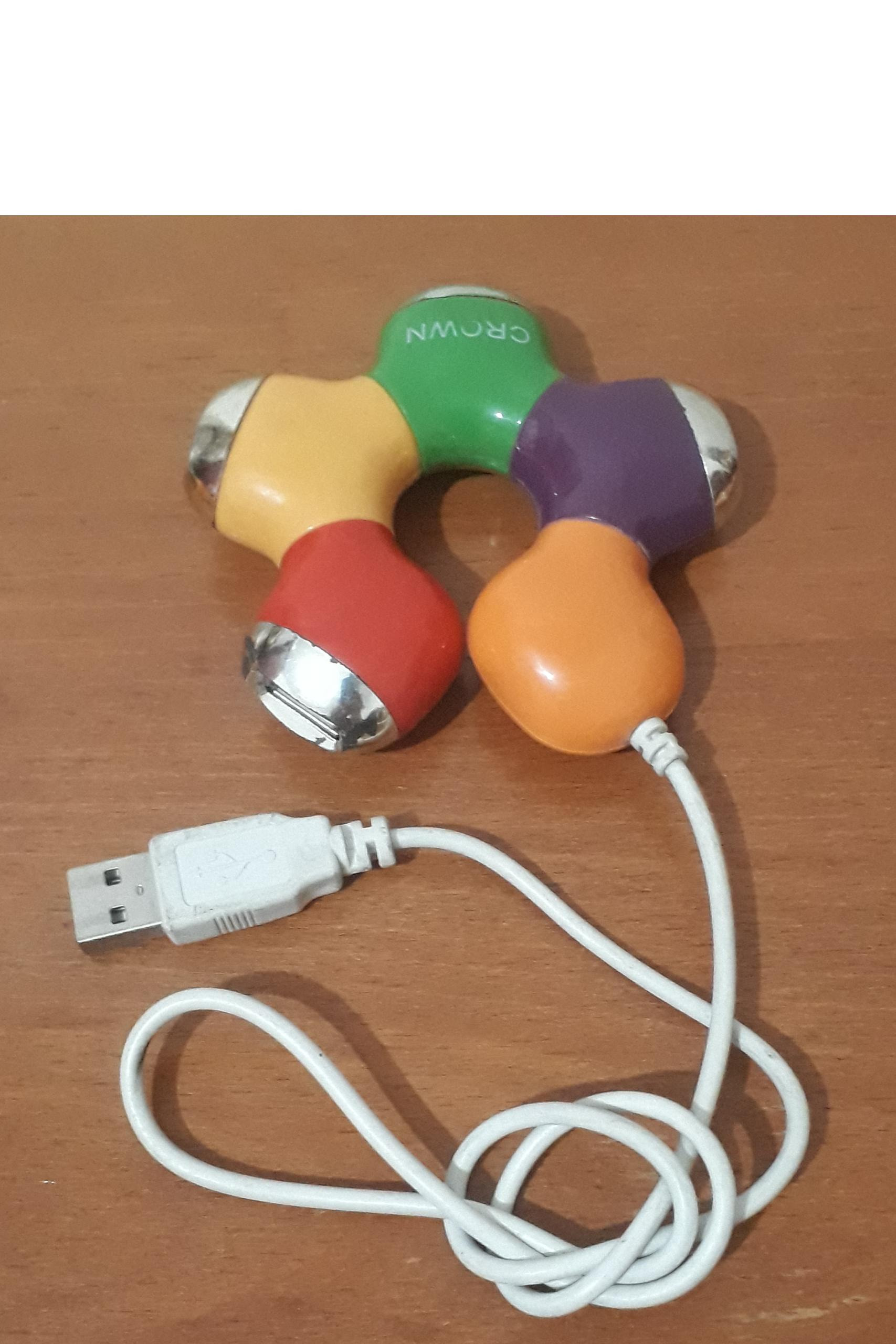 هاب USB رنگی 4 پورت CROWN / با تغییر شکل