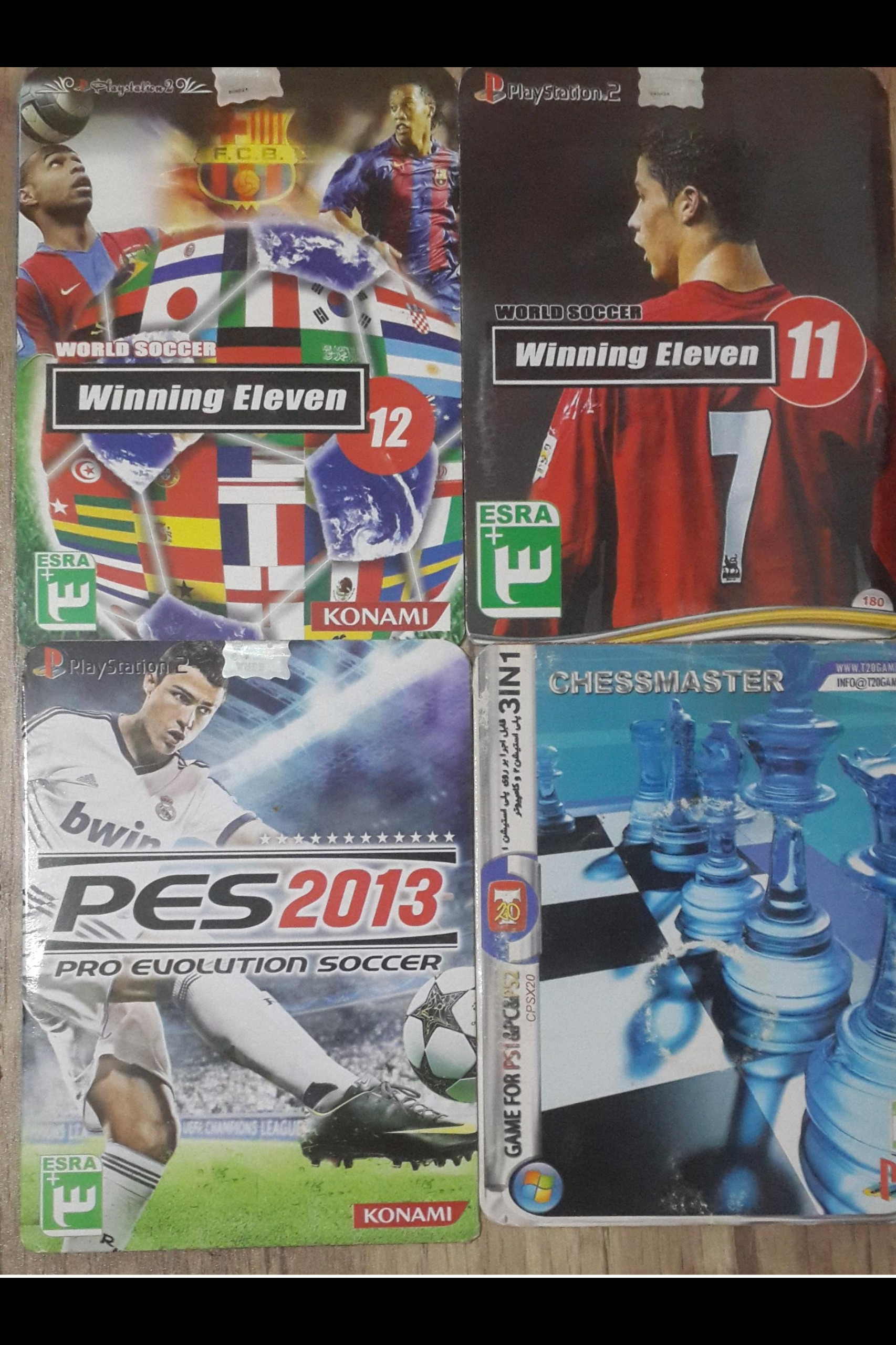 4 عدد بازی پلی استیشن PS2 / فوتبال و شطرنج