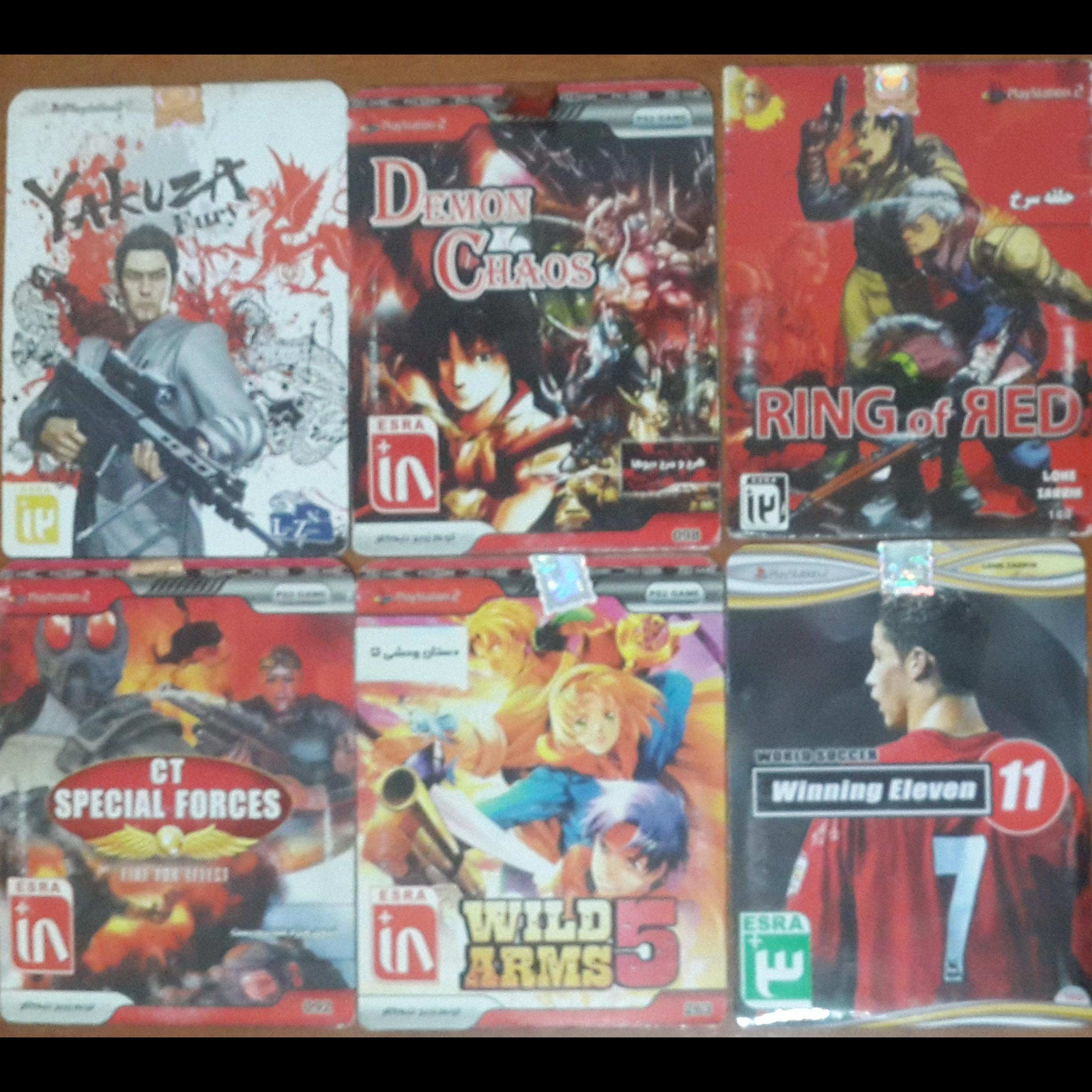 6 عدد بازی پلی استیشن PS2 / هولوگرام دار