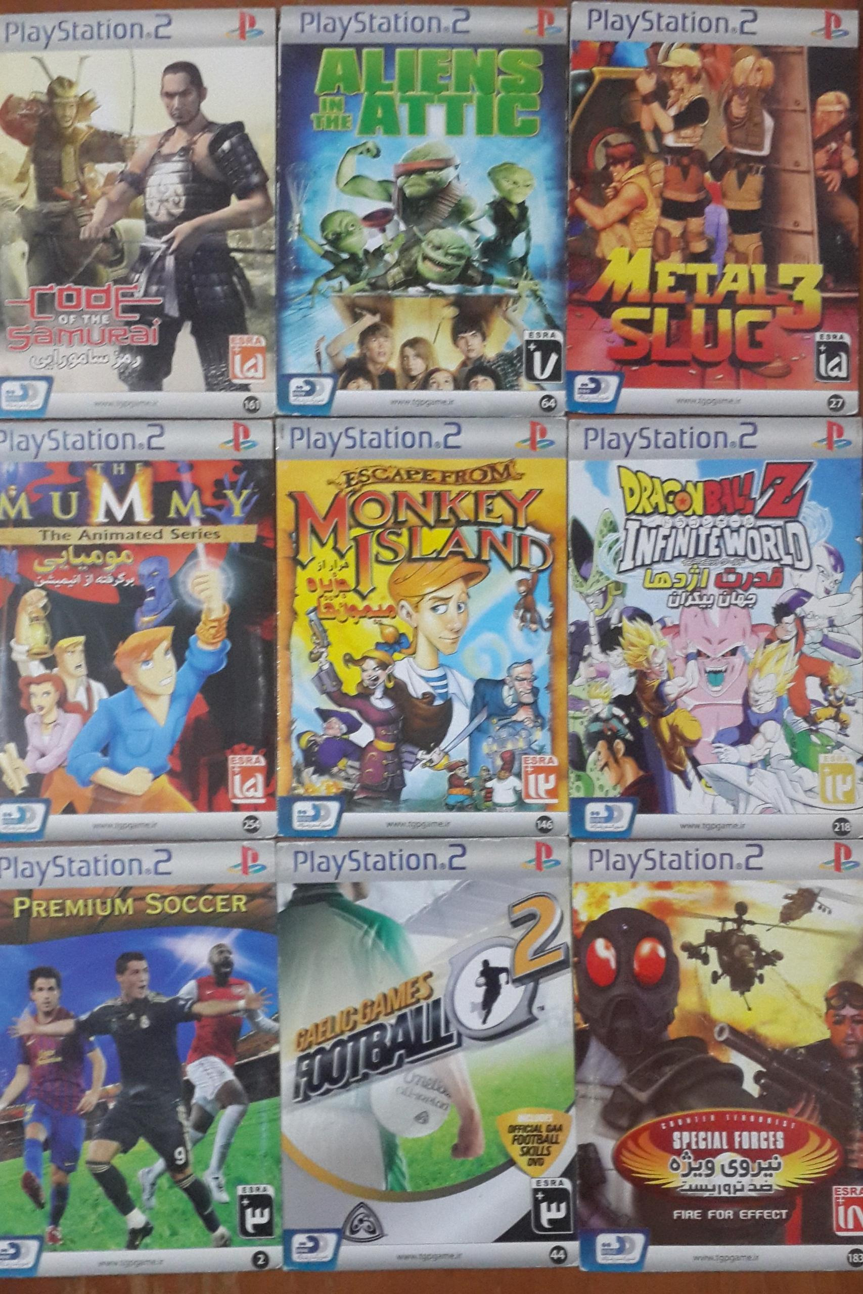 9 عدد بازی پلی استیشن PS2 / هولوگرام دار