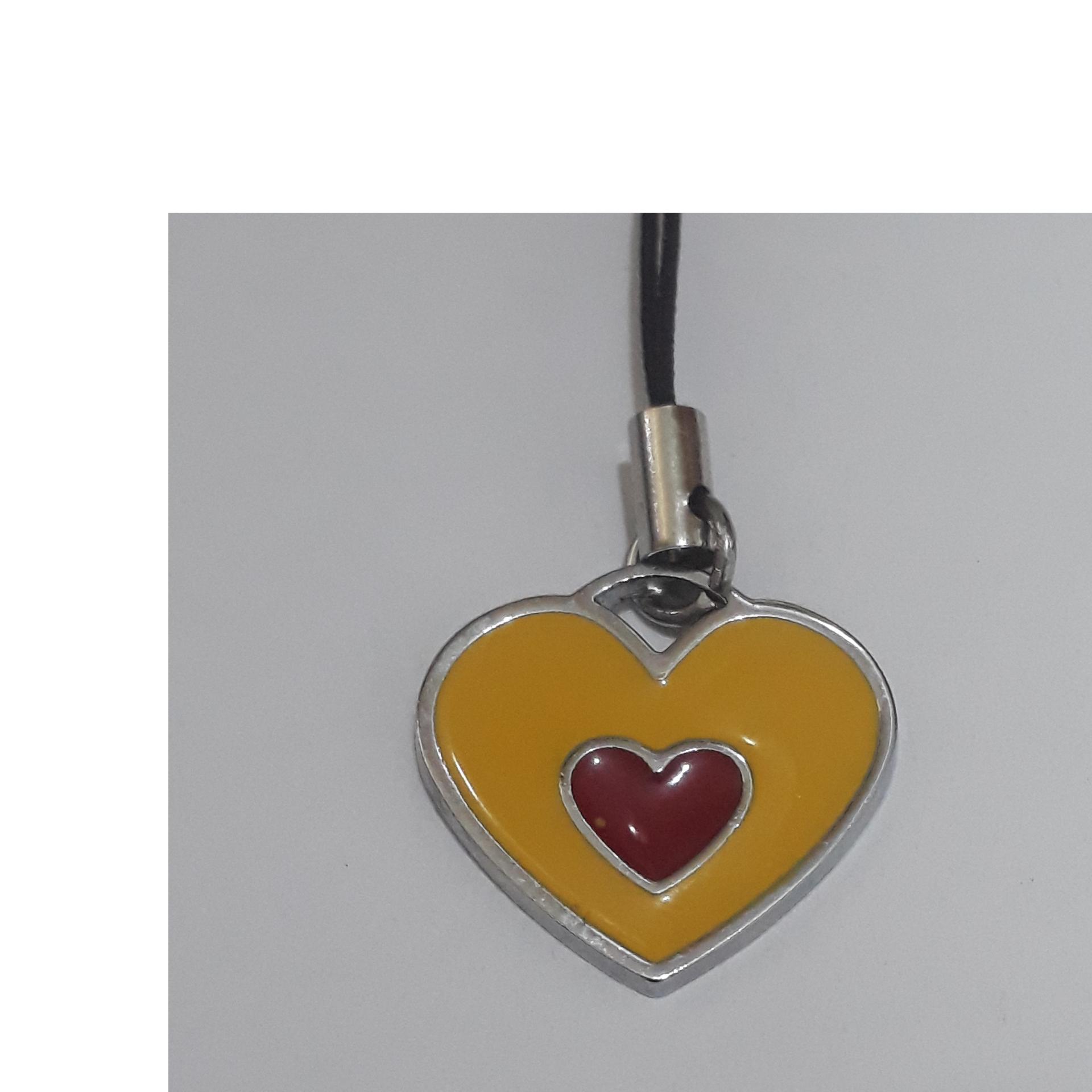 آویز تزئینی طرح قلب - استیل و رنگ لعاب