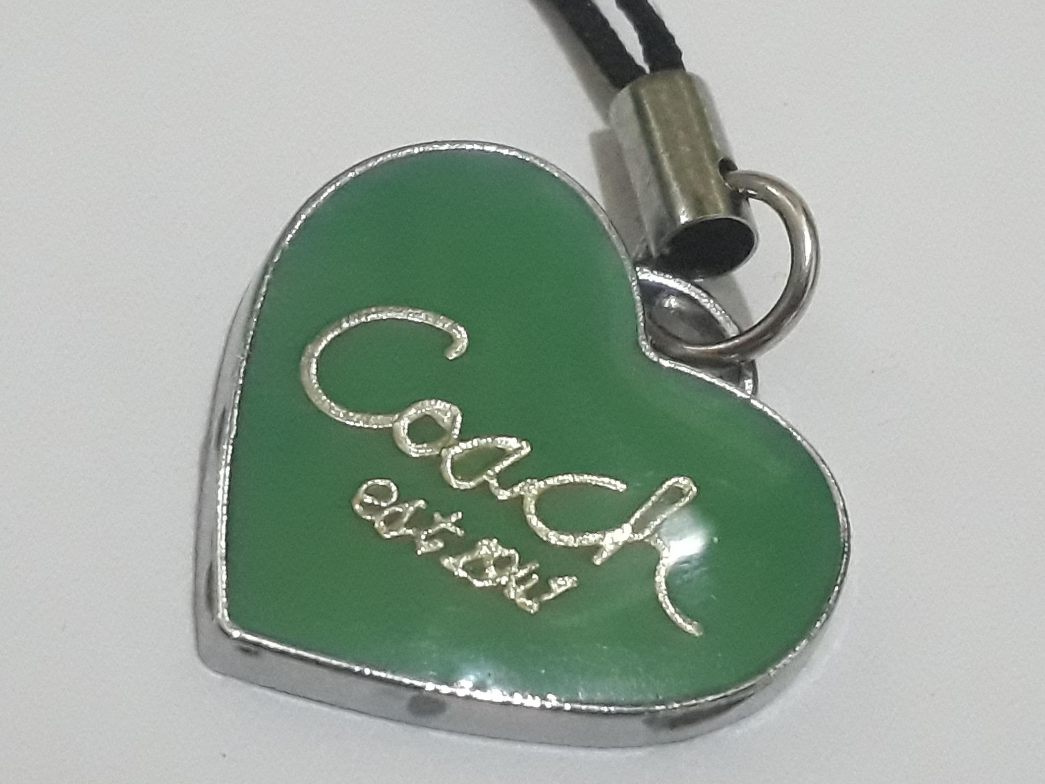 آویز تزئینی قلب با طرح coach - استیل و رنگ لعاب