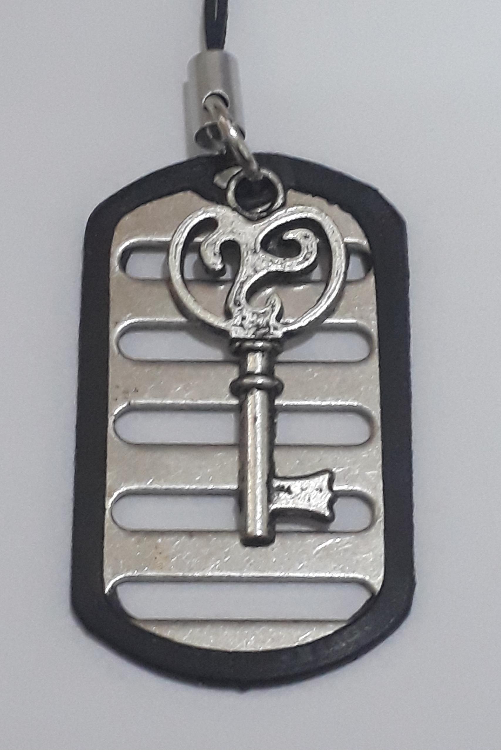 آویز طرح پلاک و کلید - مناسب کیف و چمدان