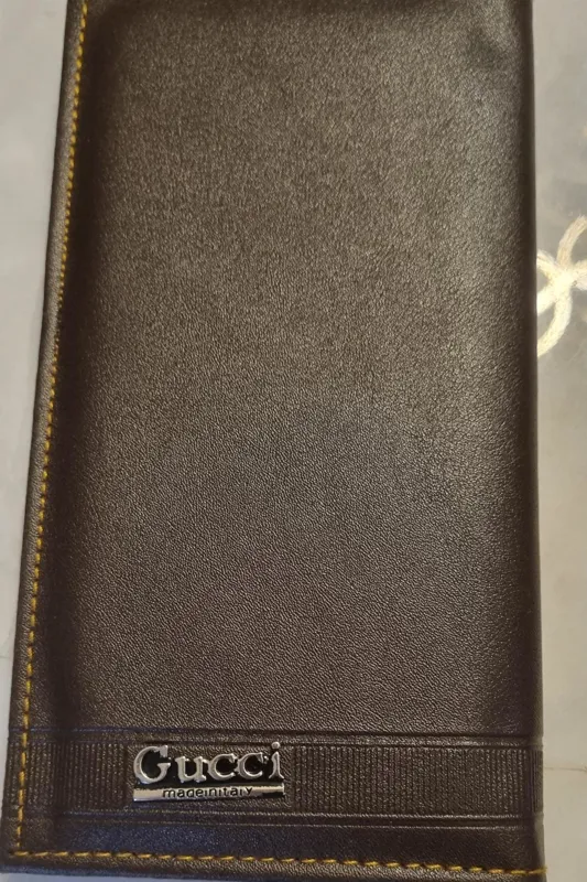 کیف پول طرح گوچی چرم مصنوعی دوخت صنعتی