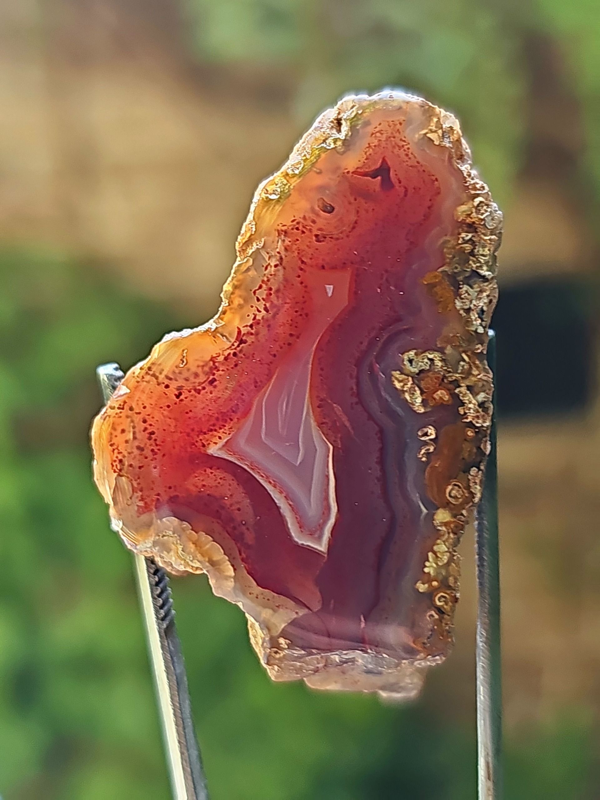 عقیق سرخ شن دار (پولیش عالی)کد5