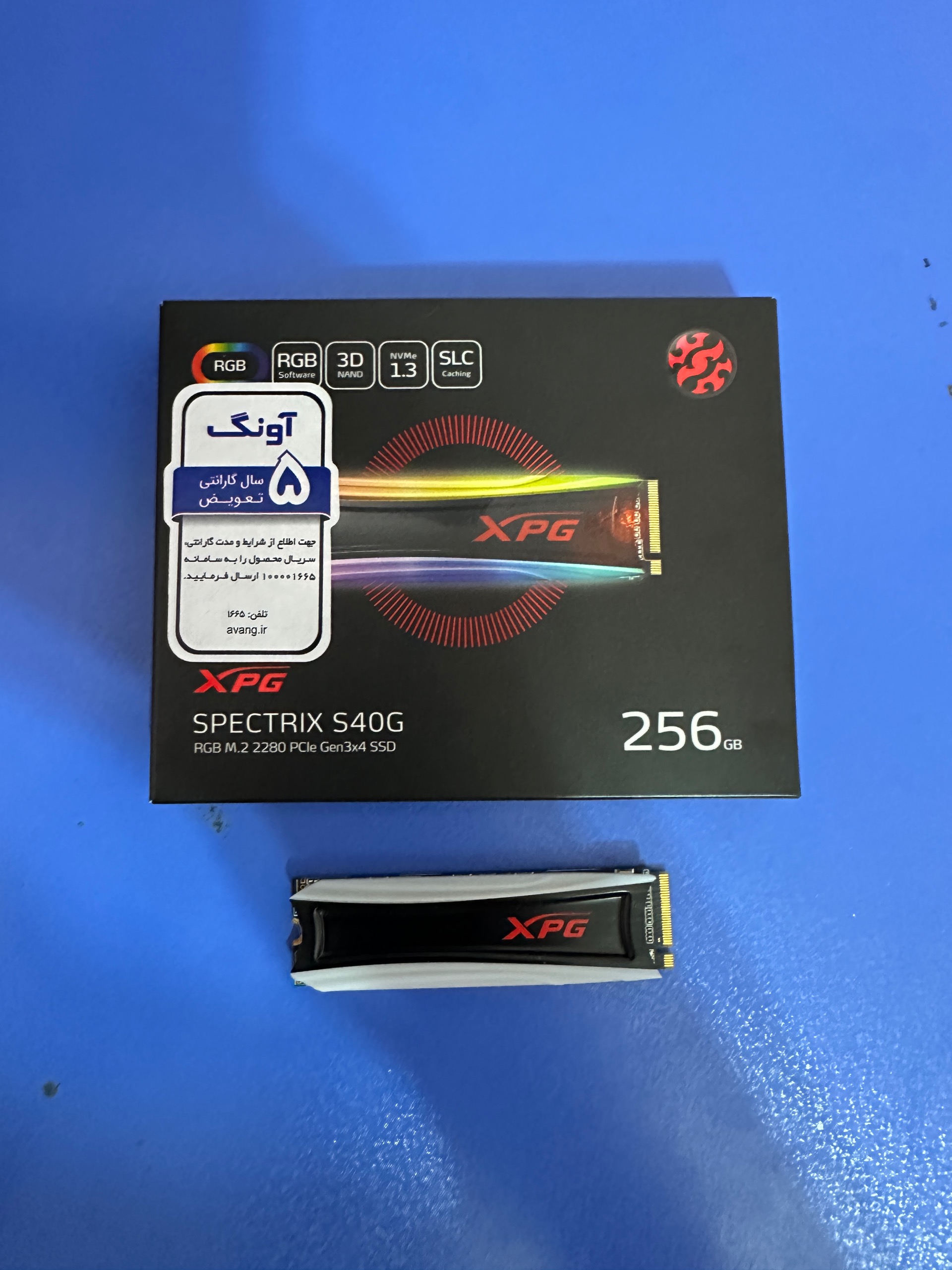 هارد ssd nvme adata s40g 256 ARGB