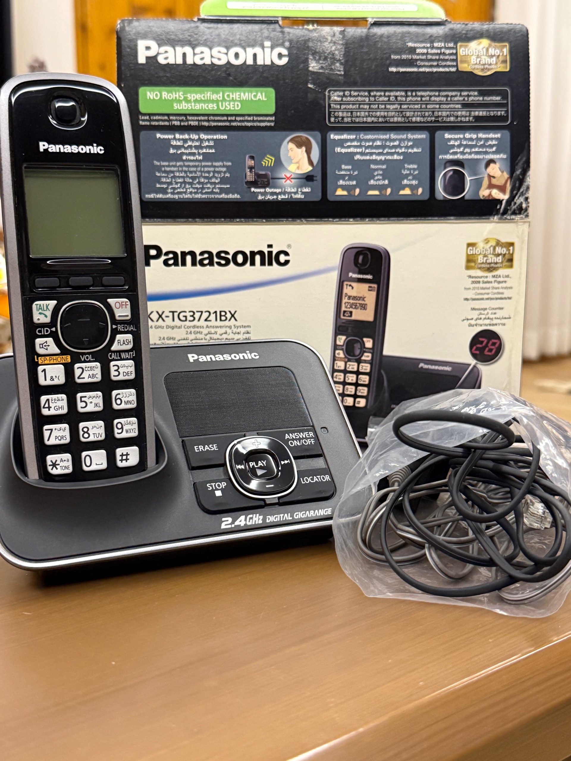 تلفن بی سیم پاناسونیک مدل KX-TG3721BX