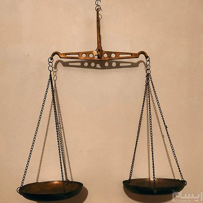 ترازوی برنجی قدیمی مثقال کش