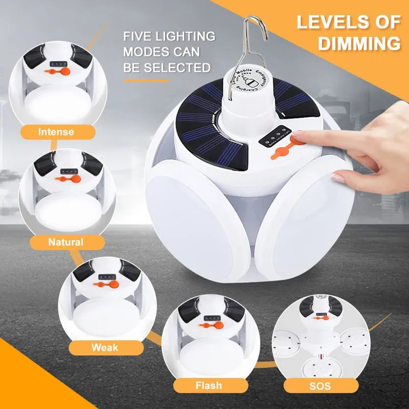 لامپ 5 پر خورشیدی سولار