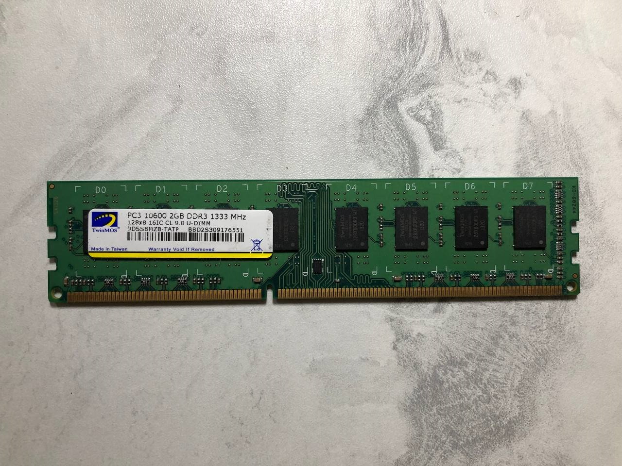 رم 2 گیگ DDR3 برند Twinmos با فرکانس 1333 مگاهرتز
