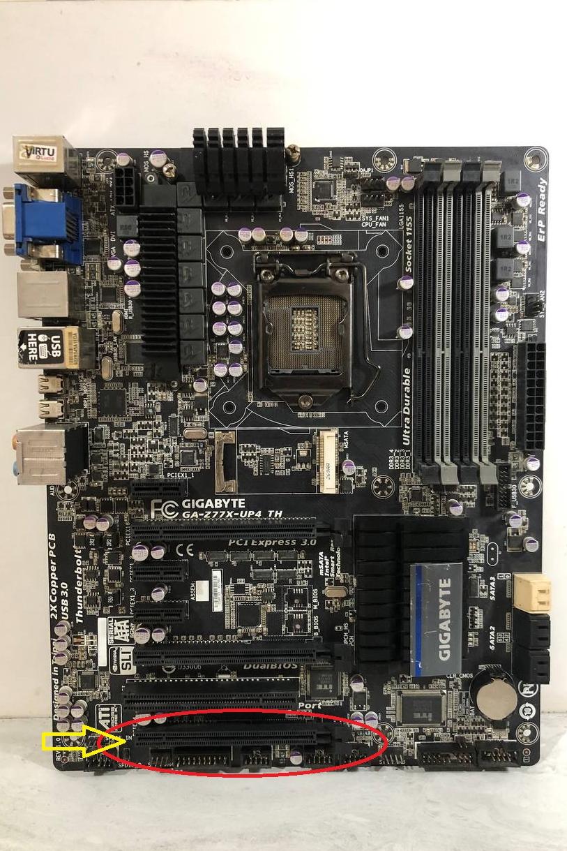 مادربرد حرفه ای DDR3 برند گیگابایت مدل Z77X-UP4 TH
