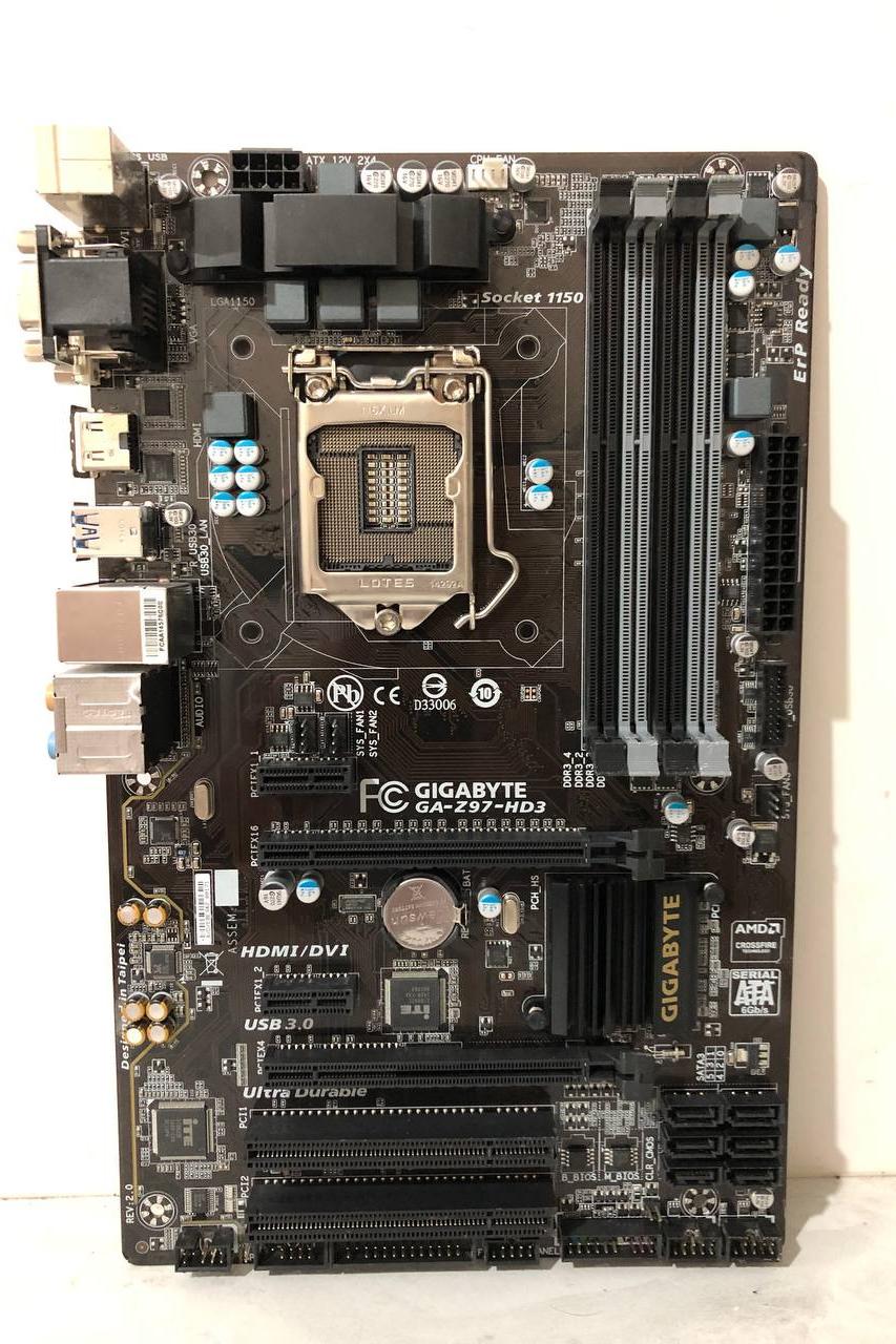 مادربرد DDR3 حرفه ای برند گیگابایت مدل GA-Z97-HD3