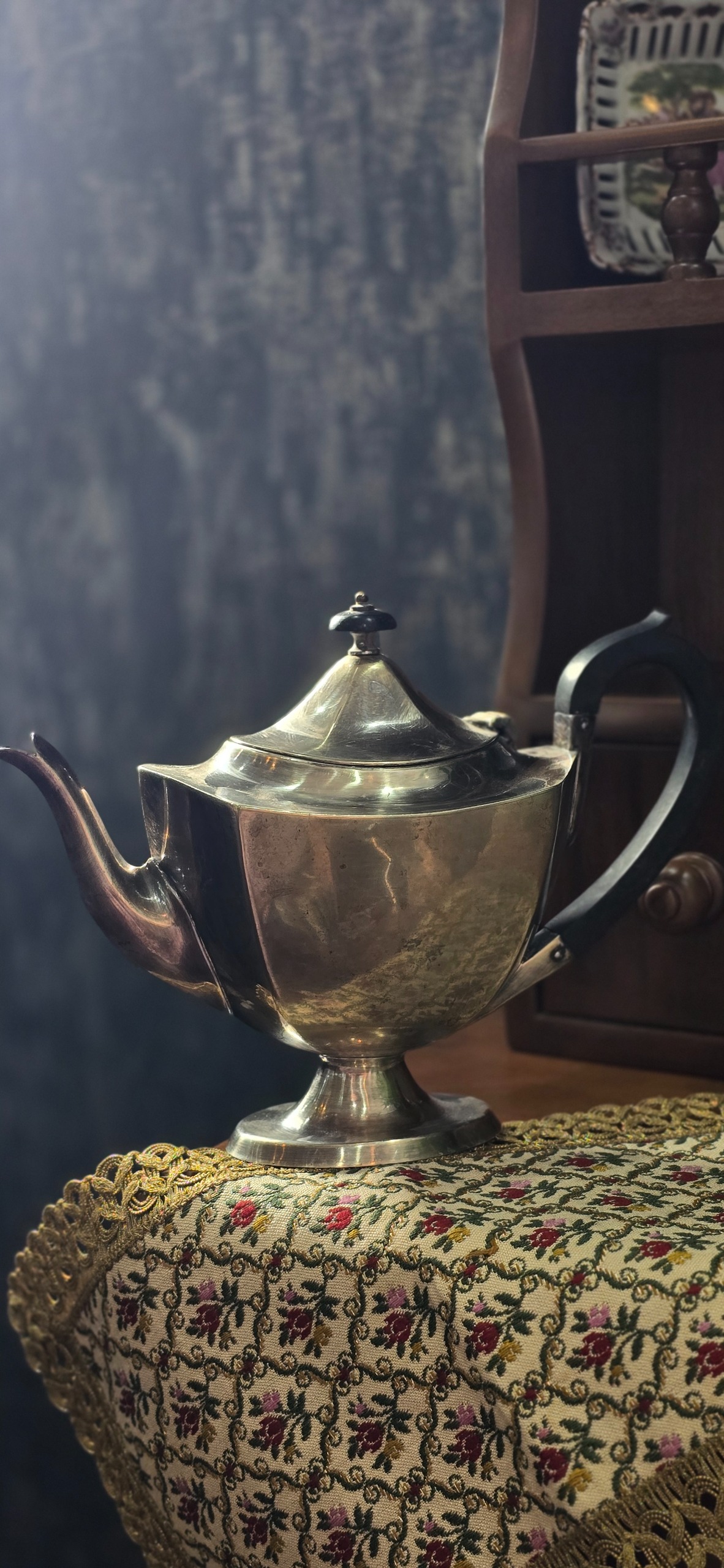 قوری آنتیک سیلور پلیت انگلیسی