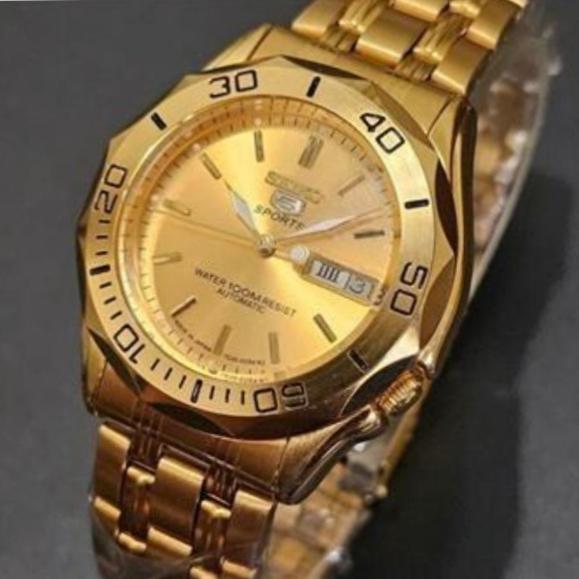 ساعت سیکو 5 طلایی .اصل و اتوماتیک پشت شیشه تمیز